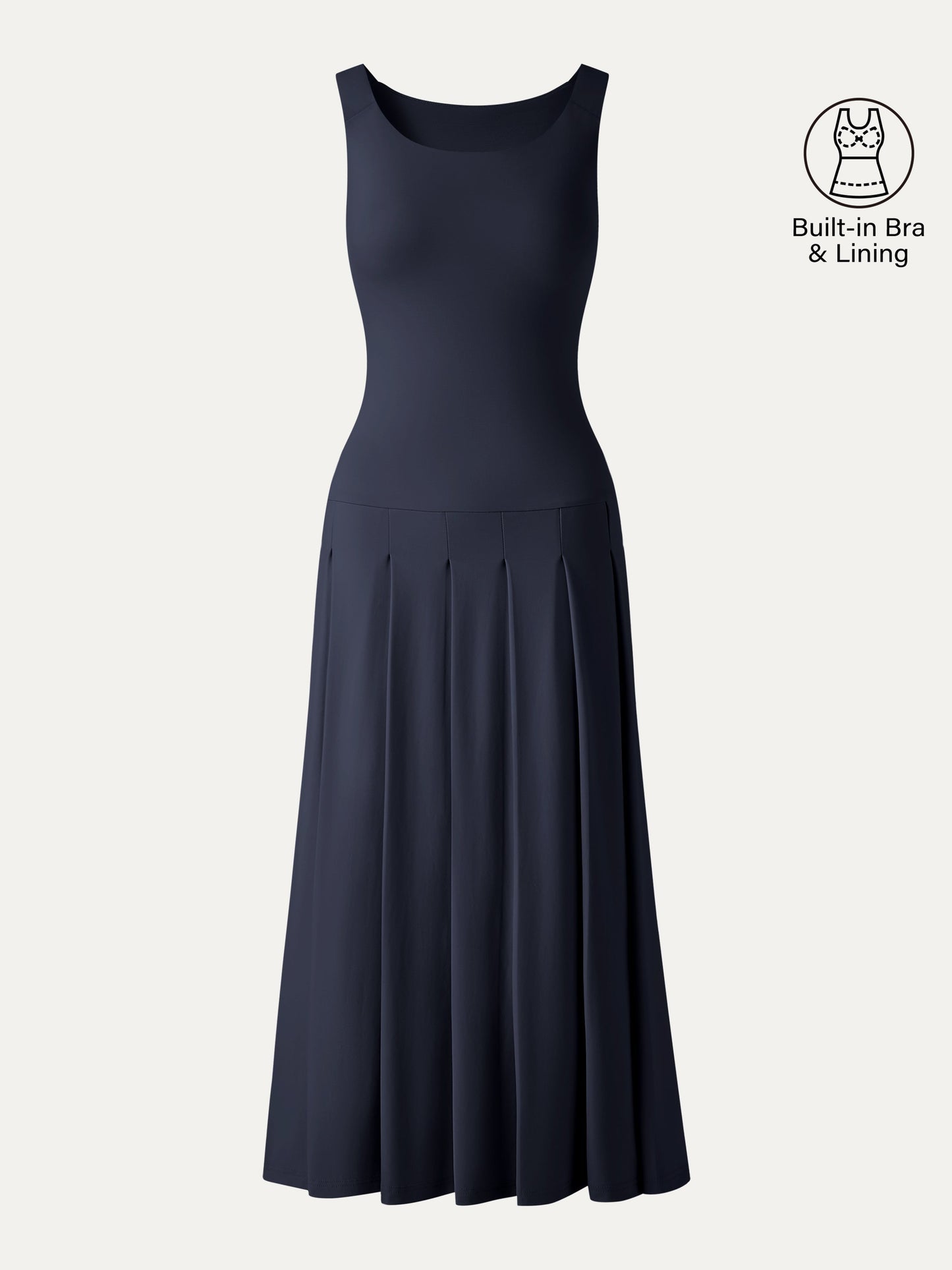 CoolTouch Multi-Wear Falten-Midi-Bra-Kleid