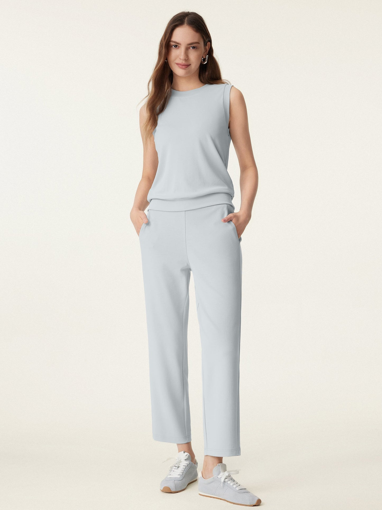 Mid Rise Pull-on Tapered Hose mit Taschen