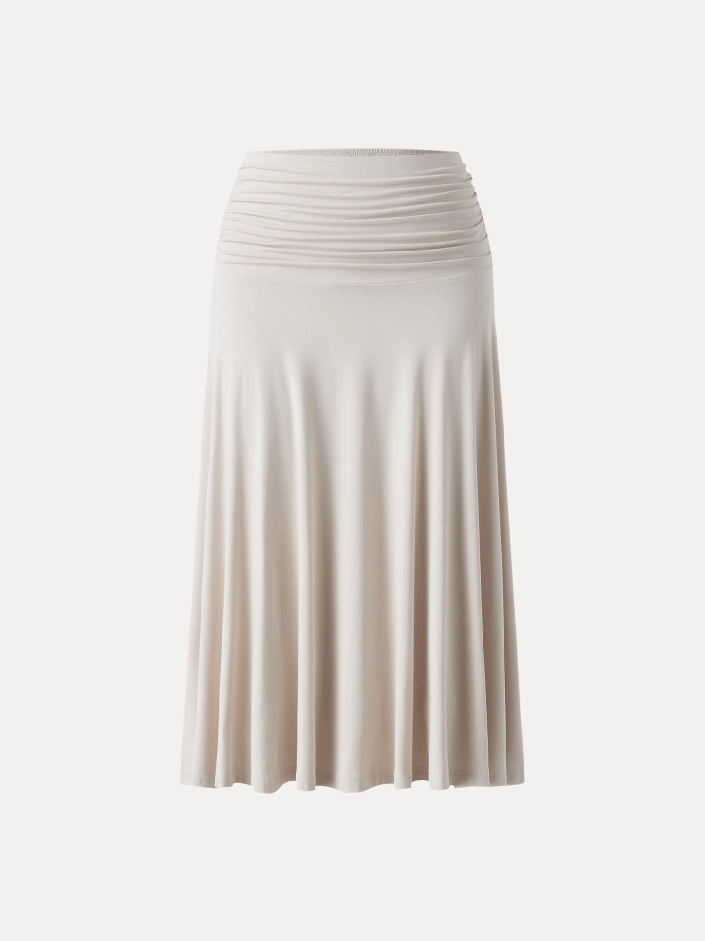 Flowy Side Ruched A-Linie Midi-Rock