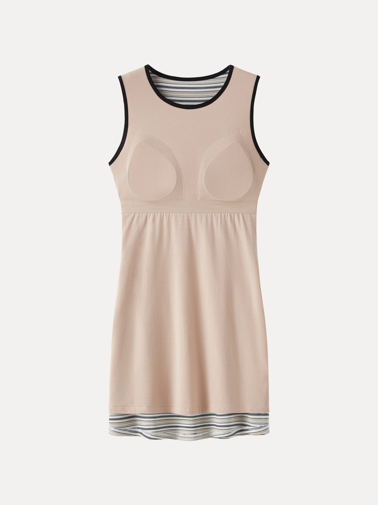Damen Gestreiftes Einfaches Mini-Bra Kleid
