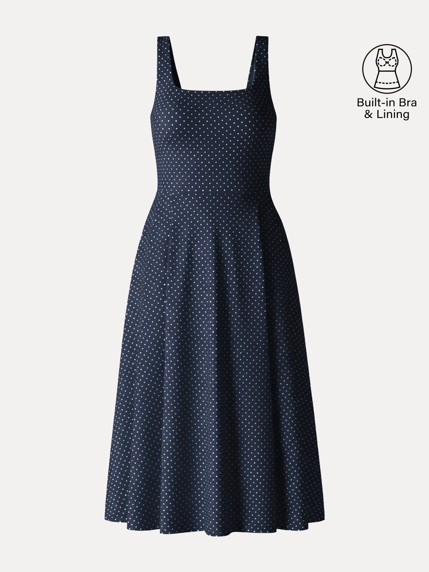 Damen Midi-Bra-Kleid aus Stretch-Baumwolle mit Taschen