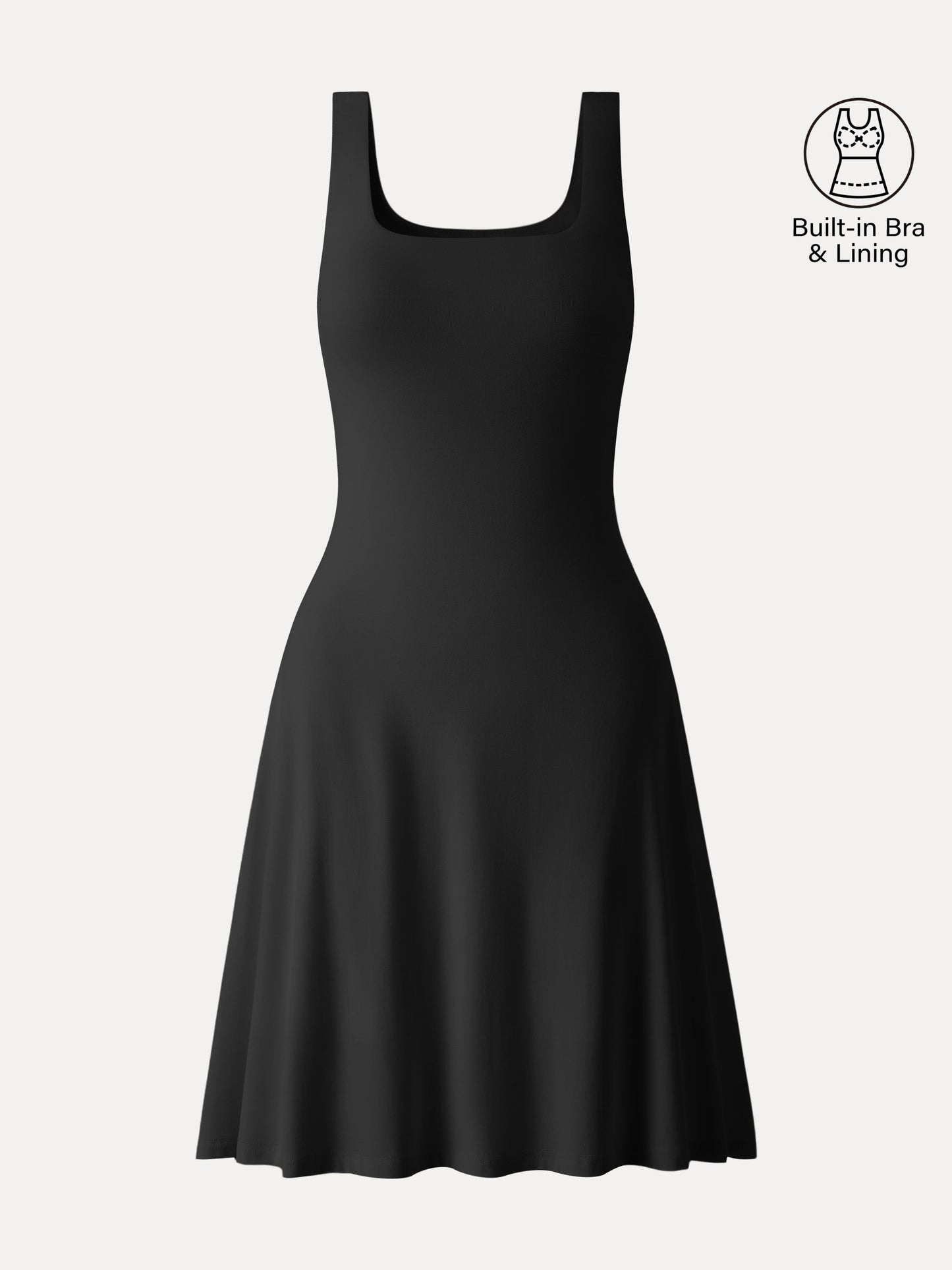Kühlendes Mini-Bra-Kleid mit quadratischem Ausschnitt