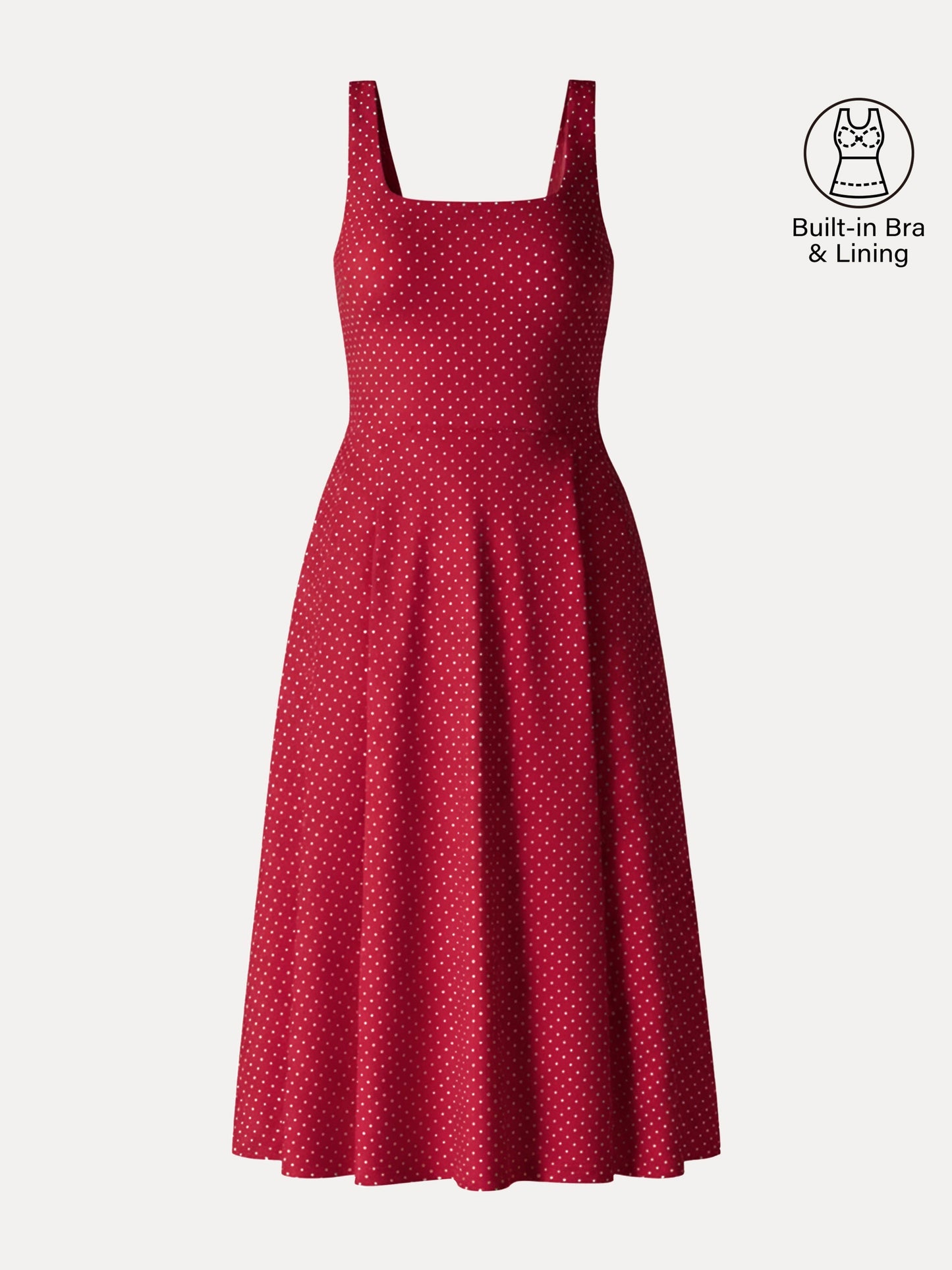 Damen Midi-Bra-Kleid aus Stretch-Baumwolle mit Taschen
