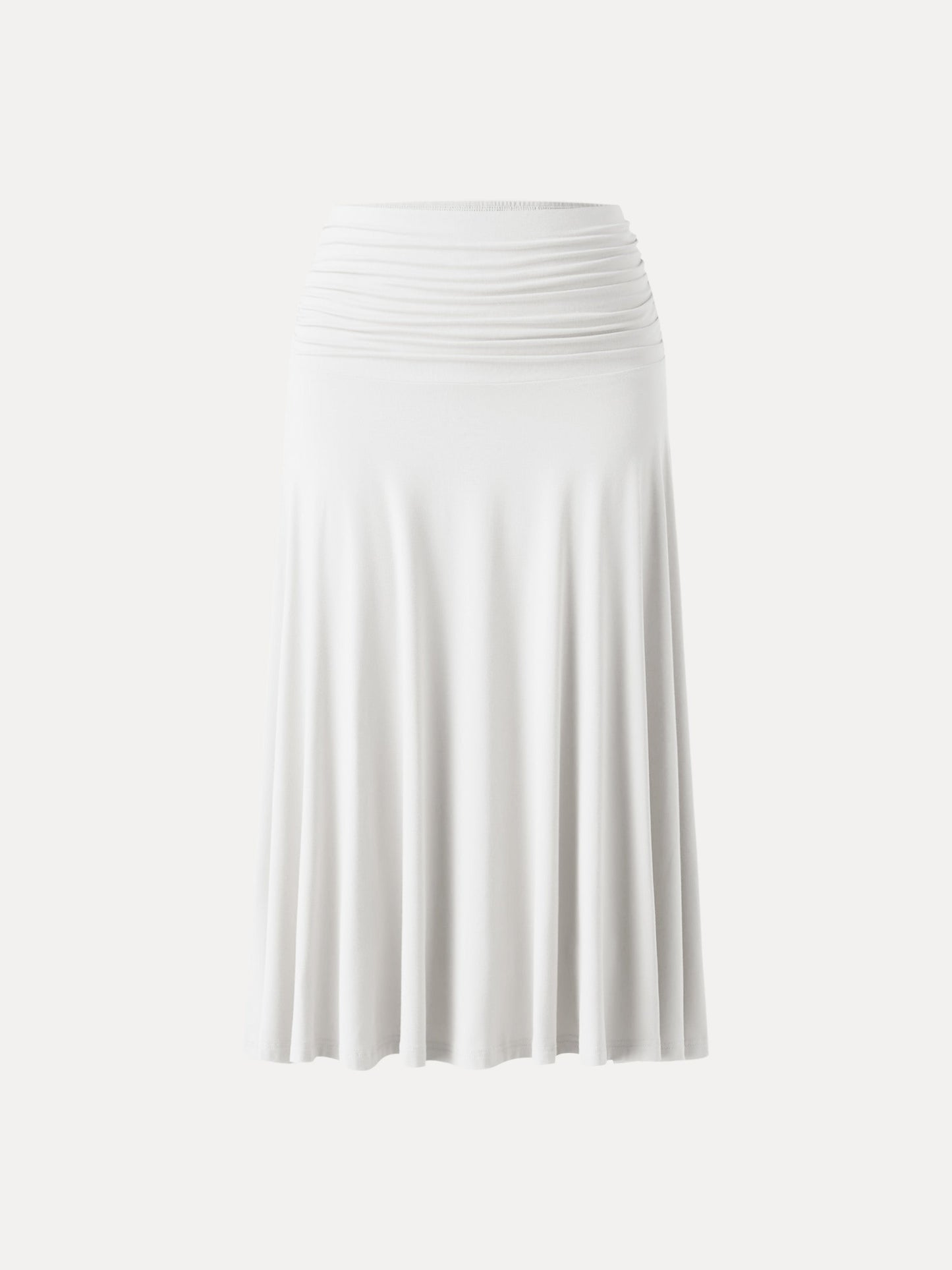 Flowy Side Ruched A-Linie Midi-Rock