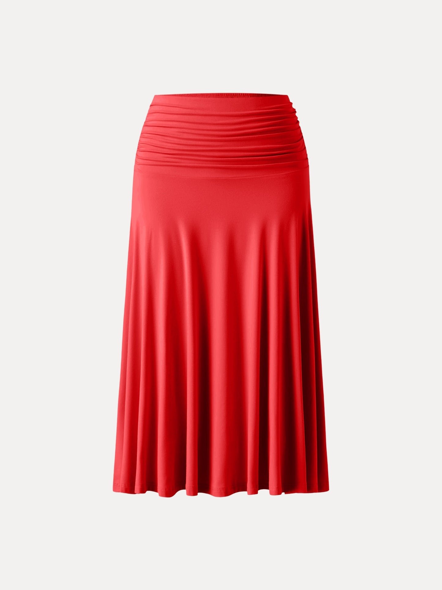 Flowy Side Ruched A-Linie Midi-Rock