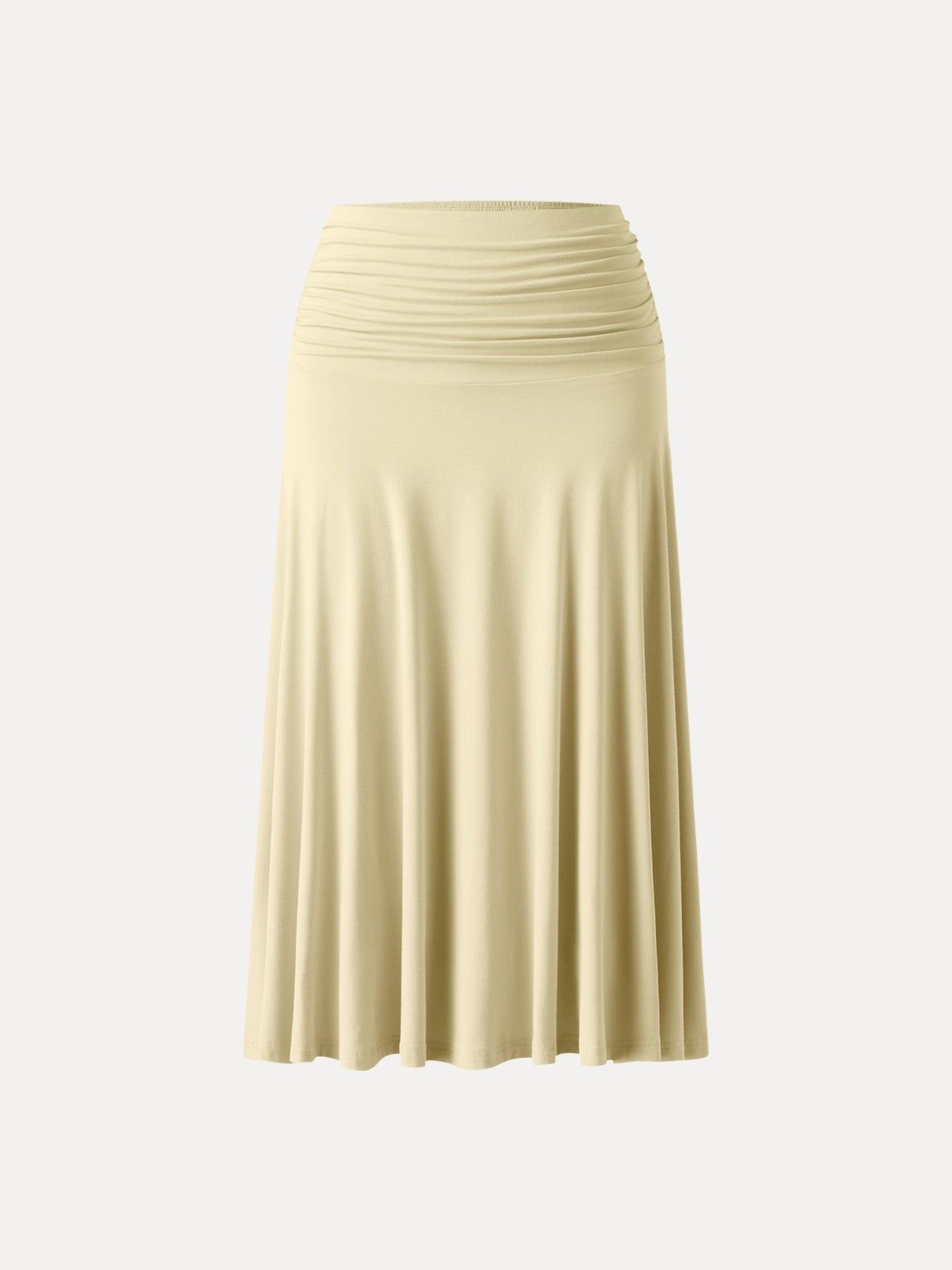 Flowy Side Ruched A-Linie Midi-Rock