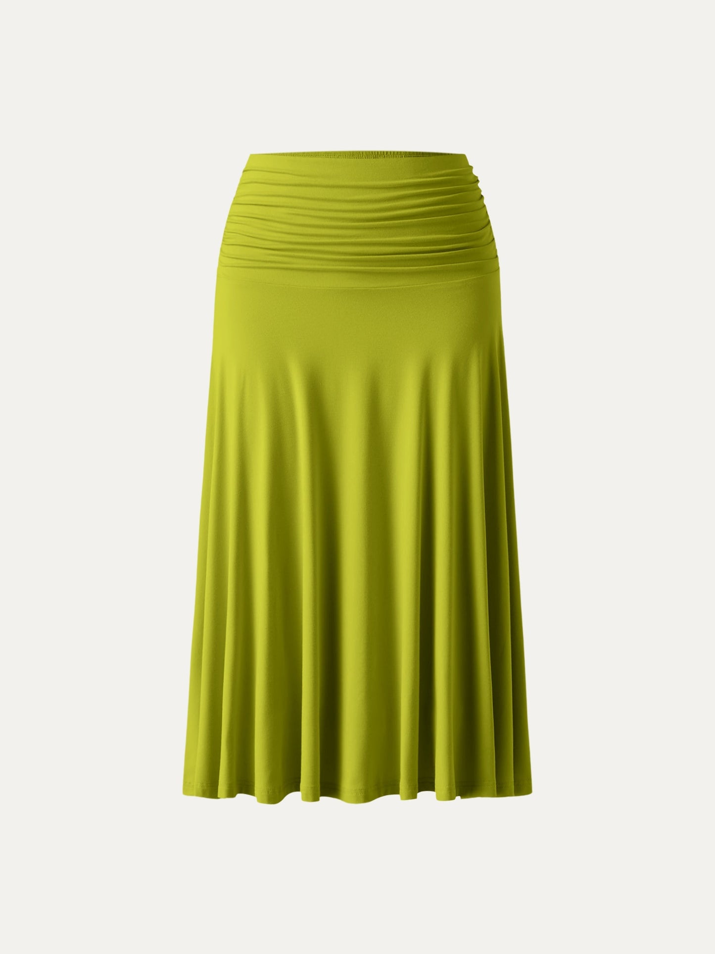 Flowy Side Ruched A-Linie Midi-Rock