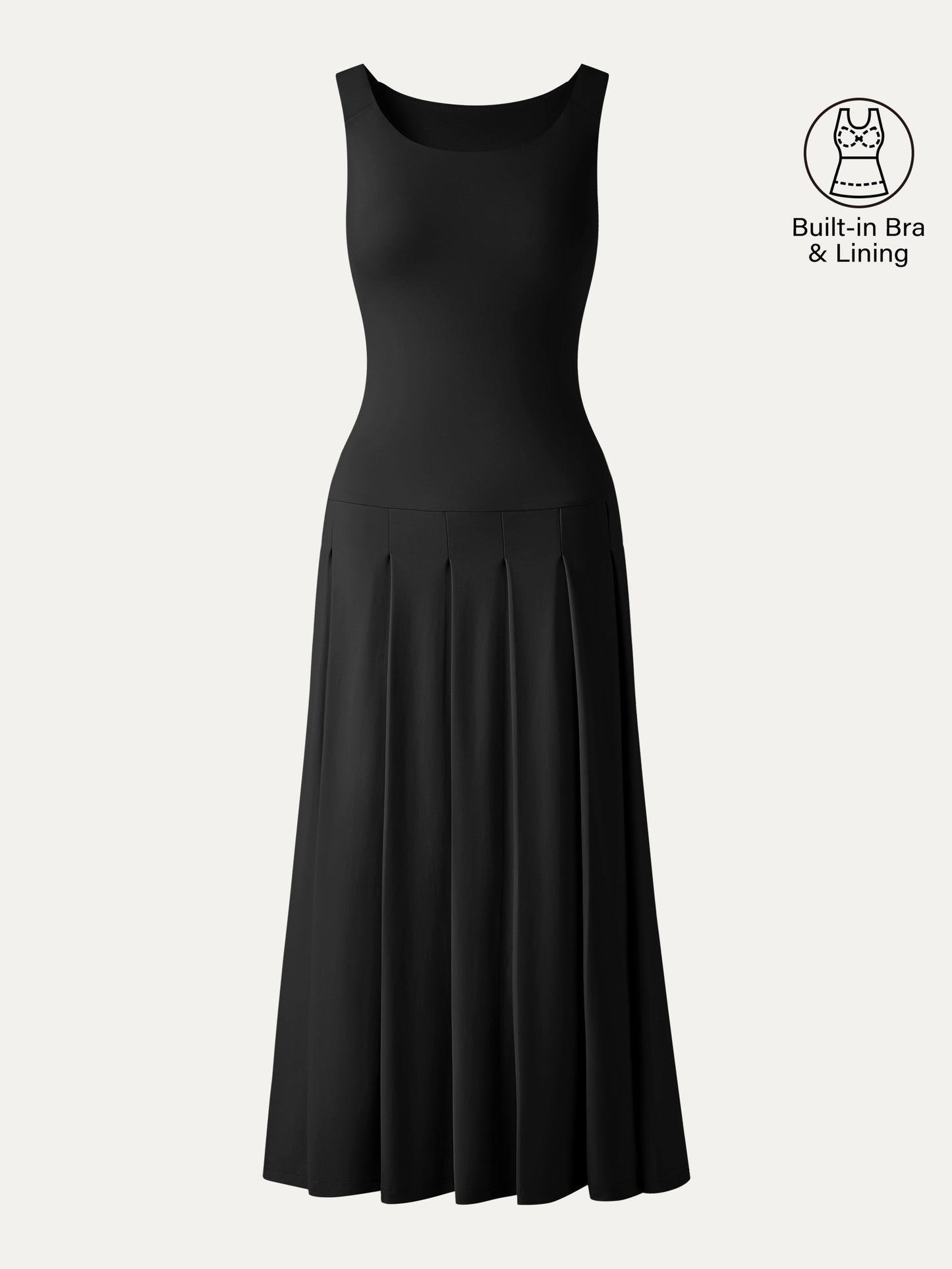 CoolTouch Multi-Wear Falten-Midi-Bra-Kleid