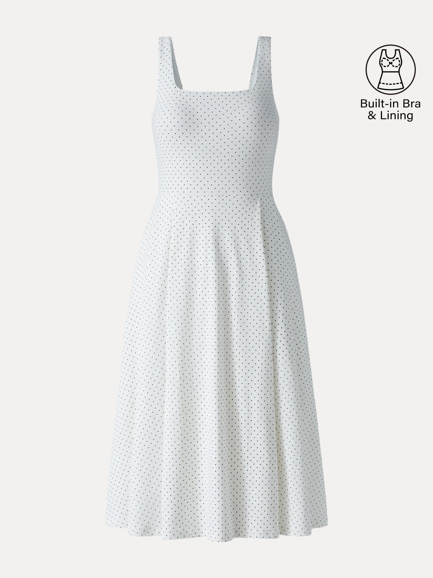 Damen Midi-Bra-Kleid aus Stretch-Baumwolle mit Taschen