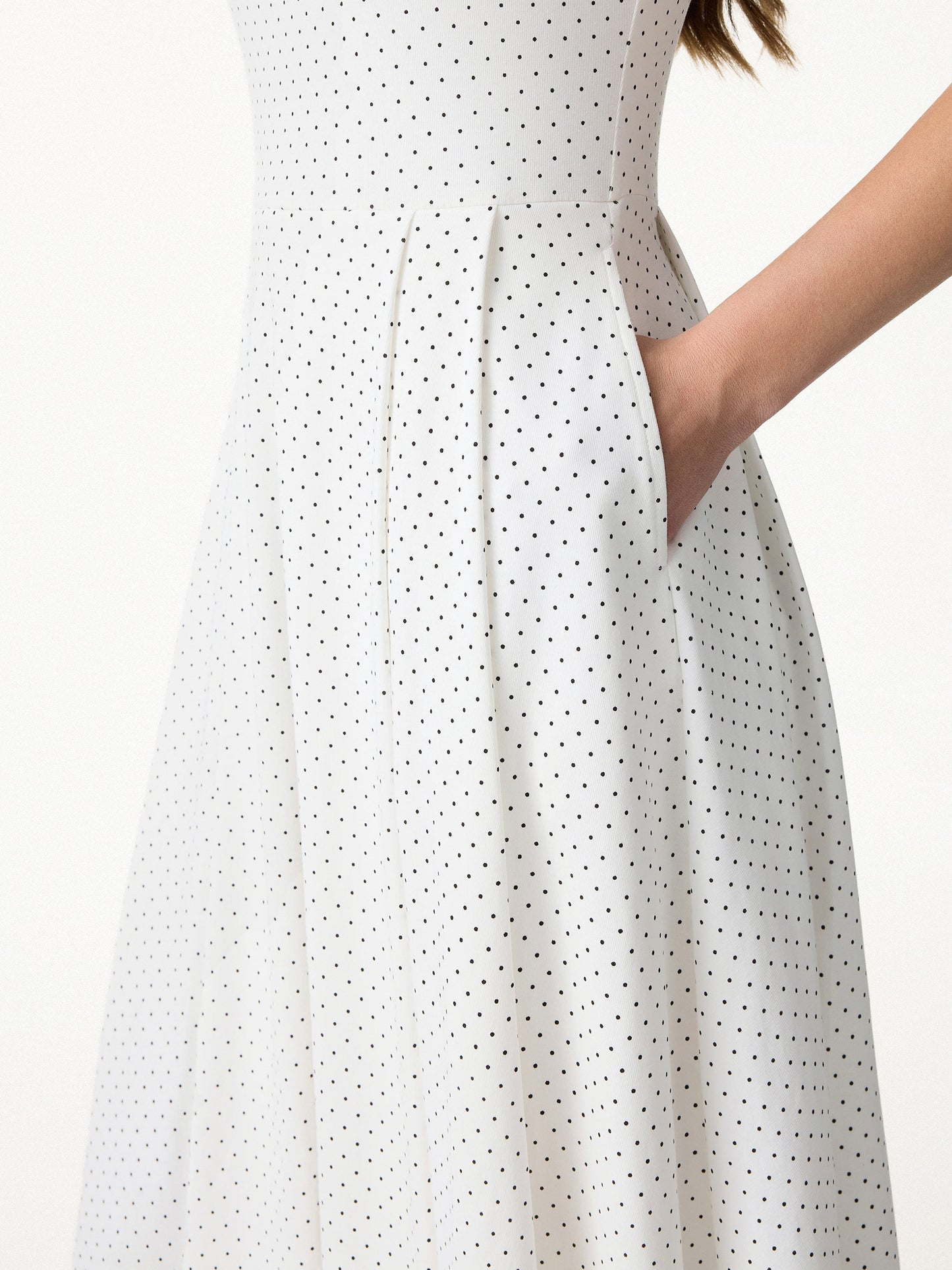 Damen Midi-Bra-Kleid aus Stretch-Baumwolle mit Taschen