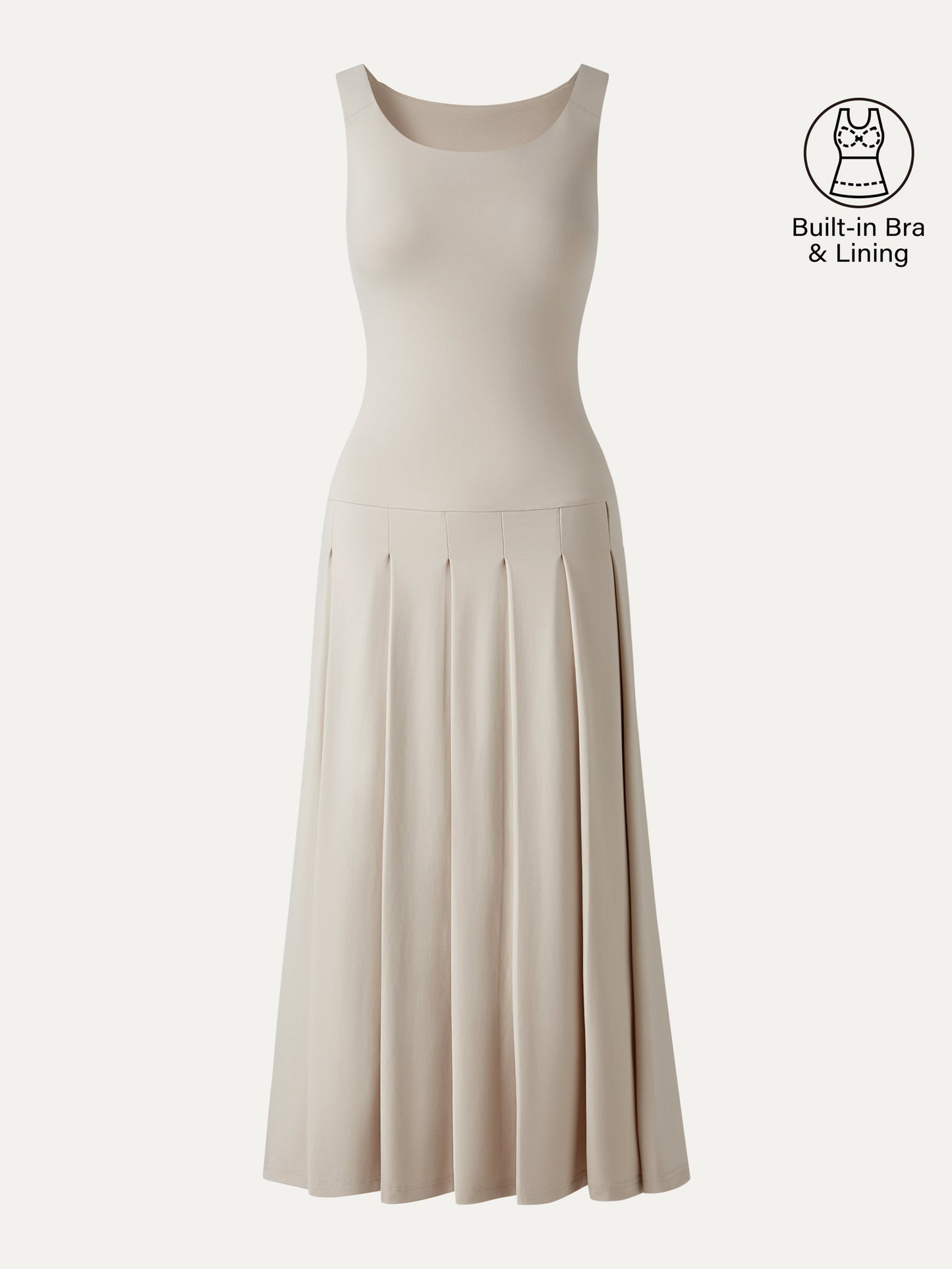 CoolTouch Multi-Wear Falten-Midi-Bra-Kleid