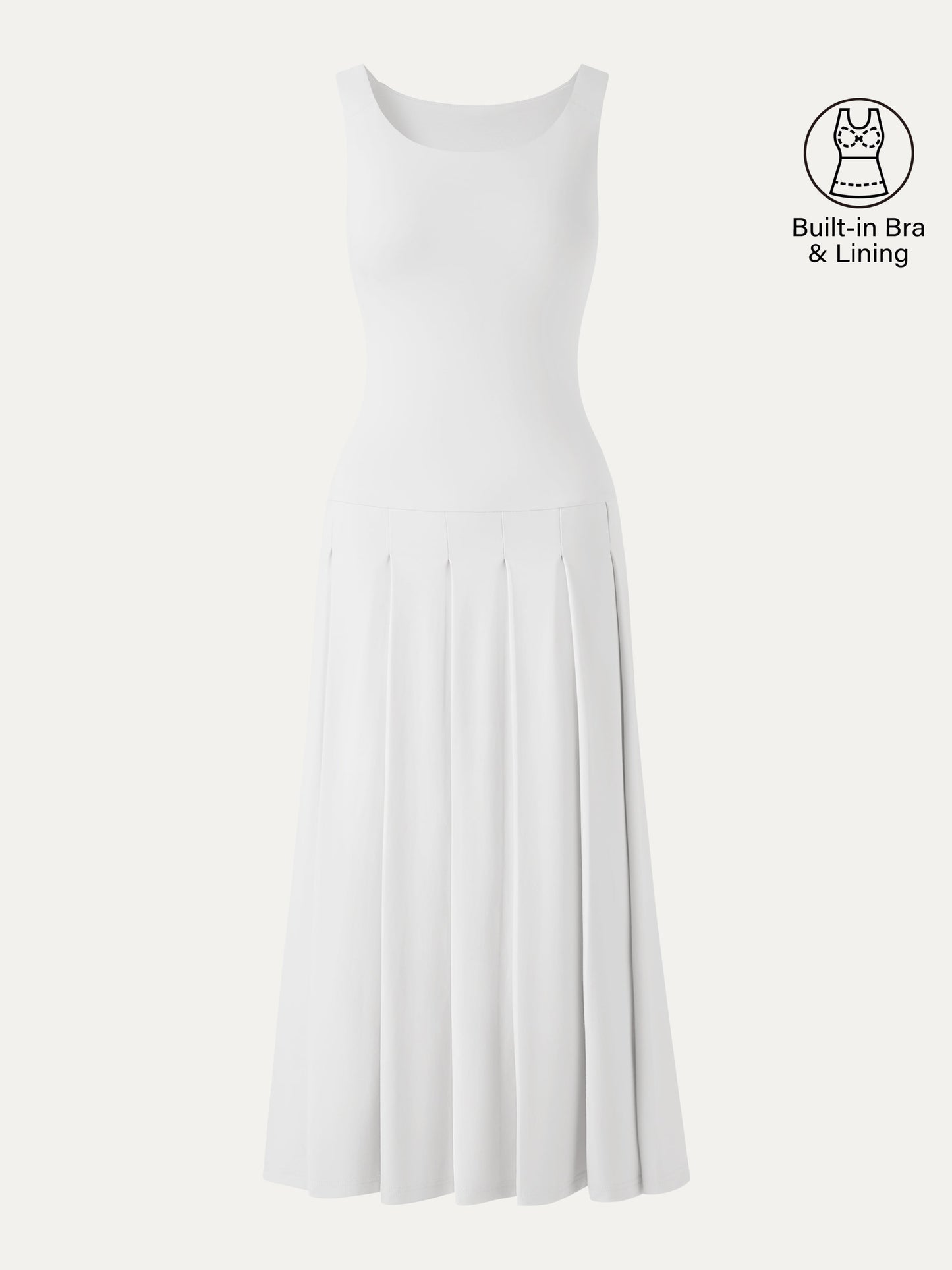 CoolTouch Multi-Wear Falten-Midi-Bra-Kleid