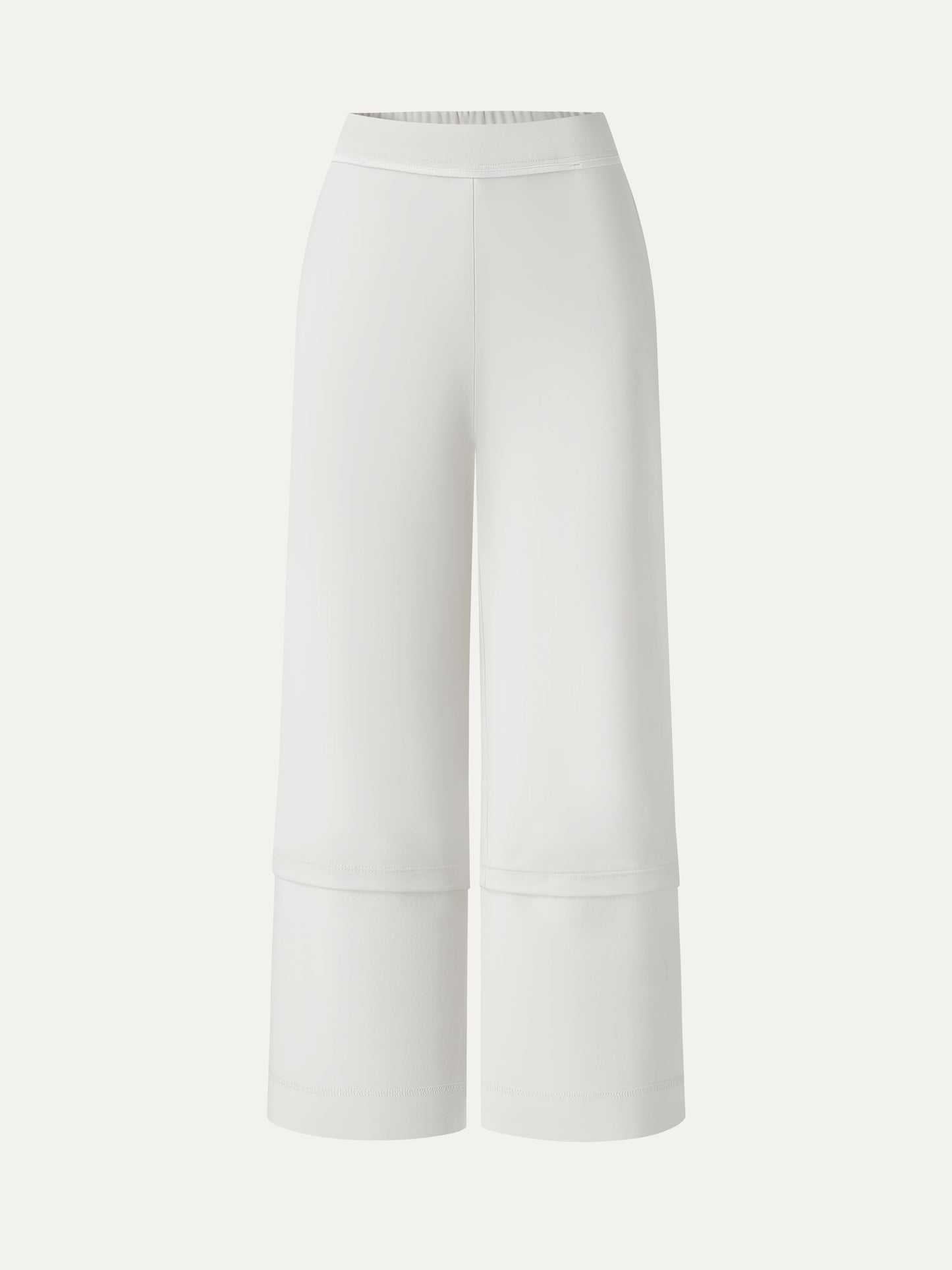 Mid Rise Cropped Wide Leg Pants mit Taschen
