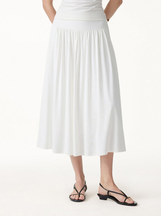 SkinKiss Mid Rise Gathered Midi Rock mit Taschen