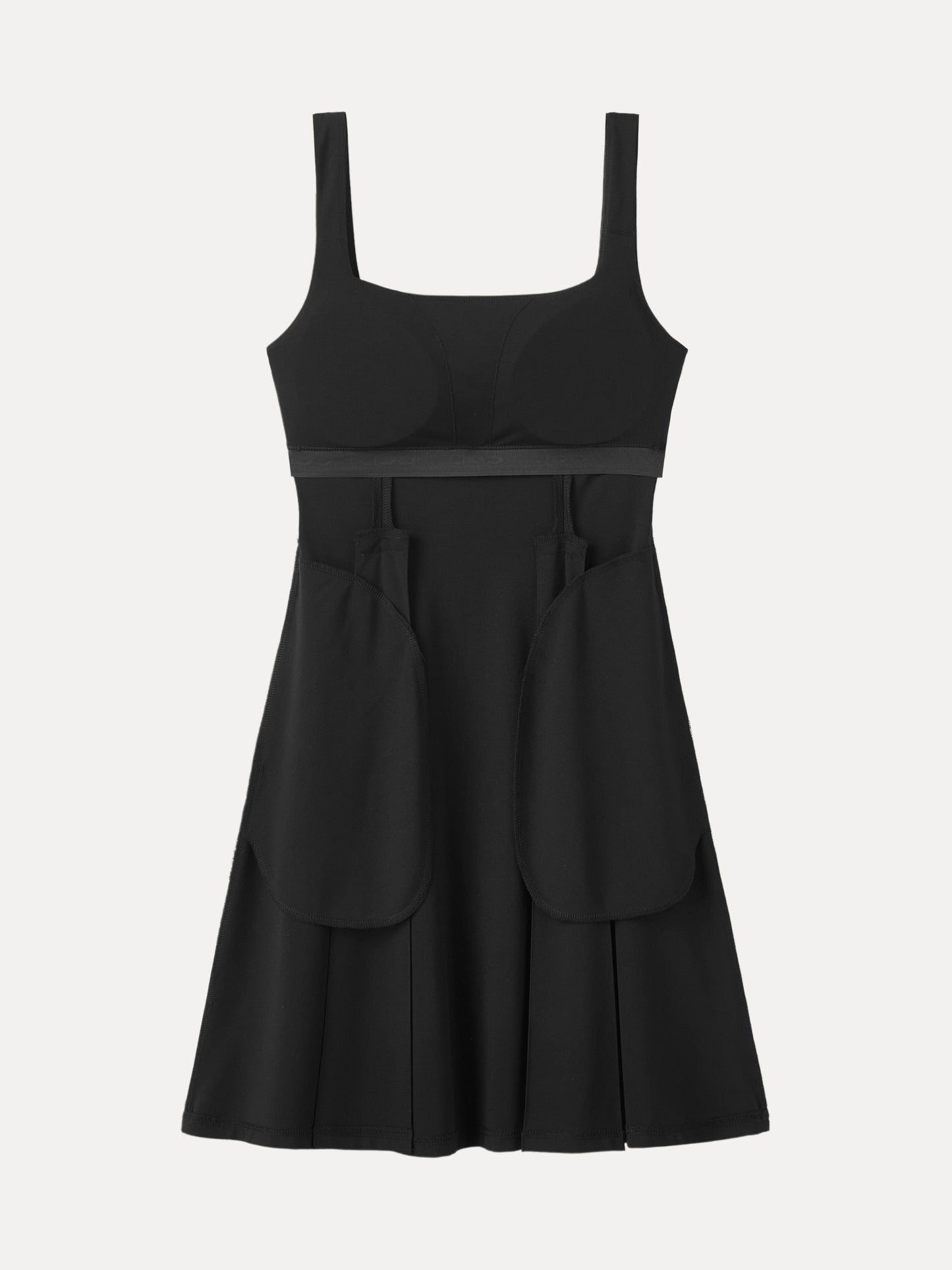 Damen Mini-Bra-Kleid mit quadratischem Ausschnitt