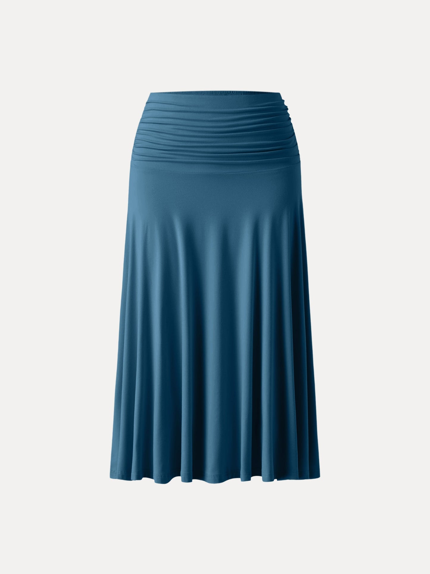 Flowy Side Ruched A-Linie Midi-Rock