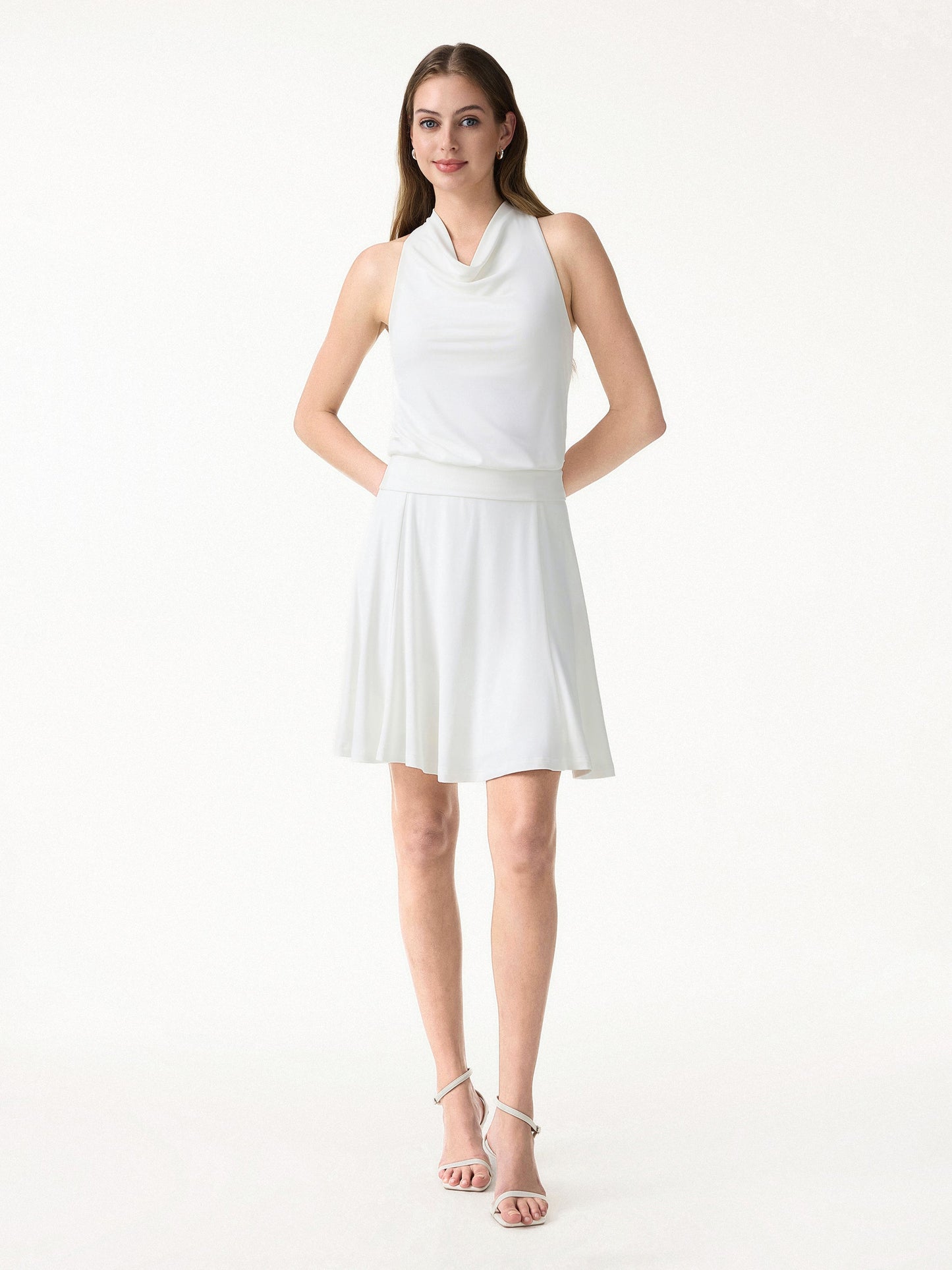SkinKiss Essentieller Kreis Flared Sommer Minirock