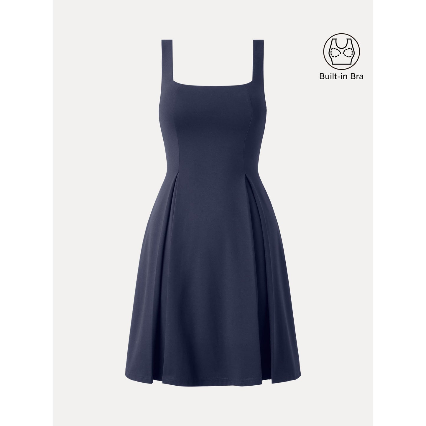 Damen Mini-Bra-Kleid mit quadratischem Ausschnitt
