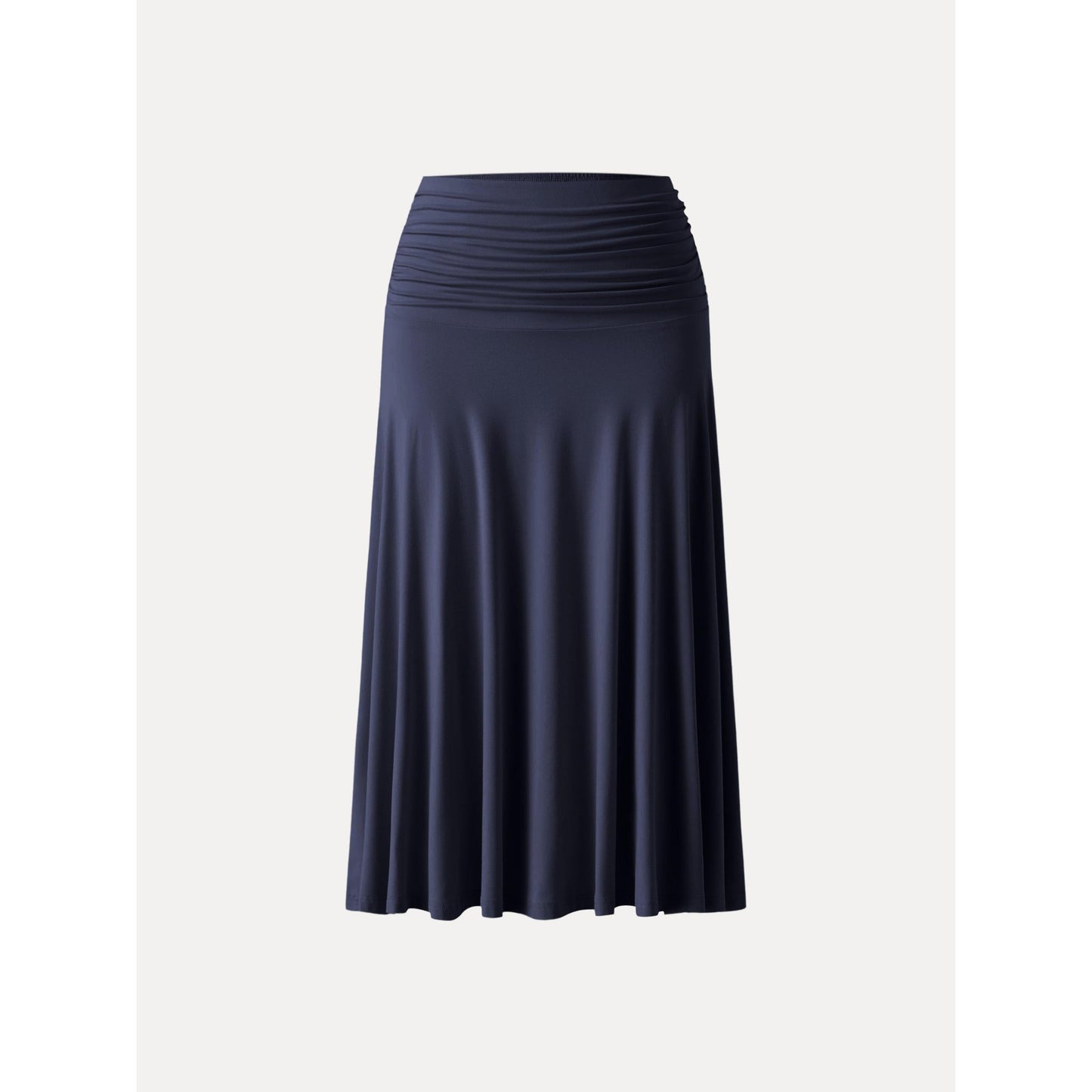 Flowy Side Ruched A-Linie Midi-Rock