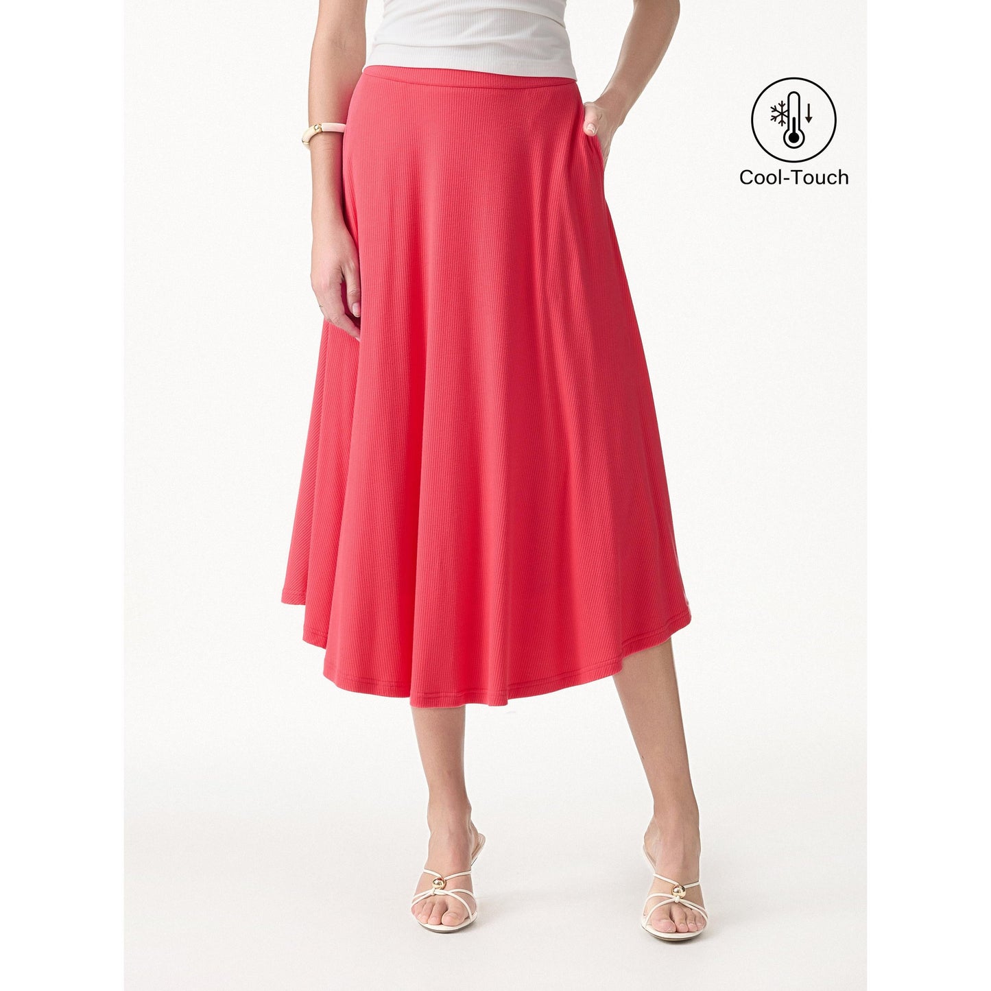 CoolTouch Midi Circle Flare Rock mit Taschen